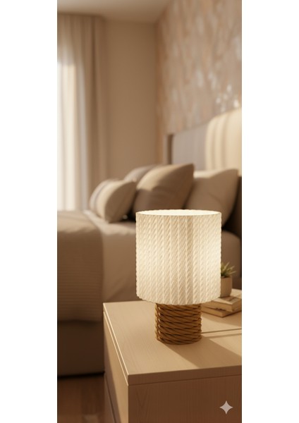 Dekoratif Halat Detaylı Masa Lambası | Abajur | Modern & Rustik Tasarım fiyatları