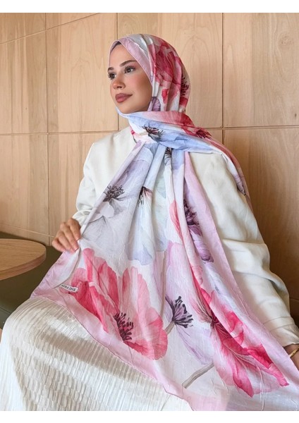 Desenli Bambu Kraş Şal Pembe-Renkli Çiçek fiyatları