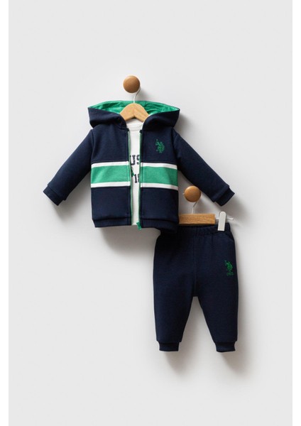 Erkek Bebek 3'lü Takım Lacivert-Yeşil