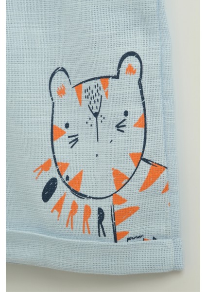 Erkek Bebek Çizgili Tişört, Şort ve Yelek 3’lü Takım (9-12-18-24 Ay) fiyatları