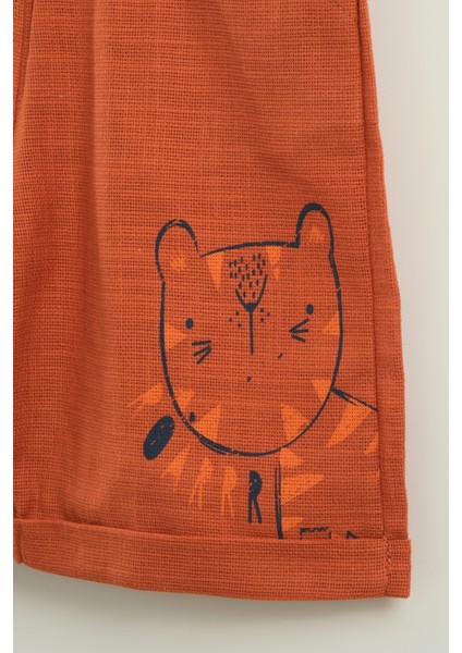 Erkek Bebek Çizgili Tişört, Şort ve Yelek 3’lü Takım (9-12-18-24 Ay) fiyatları