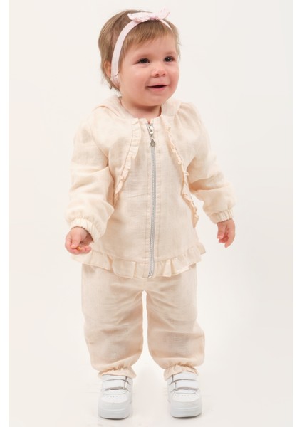 Kız Bebek Fermuarlı Ceket ve Pantolan Takım (9-12-18 Ay) fiyatları