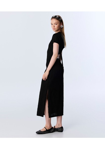 Dokulu Cutout Elbise TW6250002194001