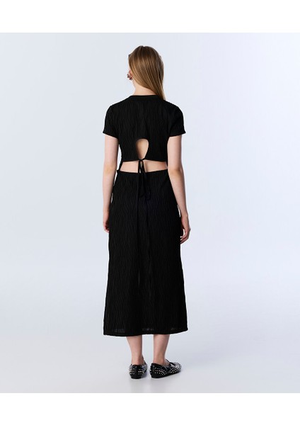 Dokulu Cutout Elbise TW6250002194001