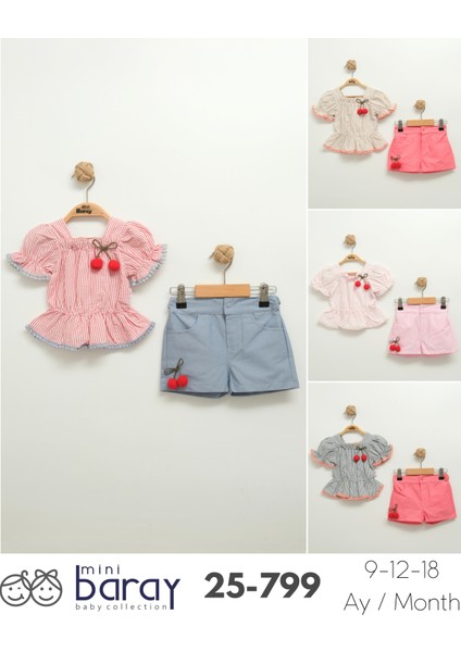 Kız Bebek Şortlu Takım (9-12-18 Ay) fiyatları