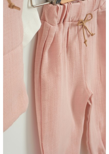 Kız Bebek Çiçek Desen Yelekli 3'lü Eşofman Takım (9-12-18 Ay) modelleri