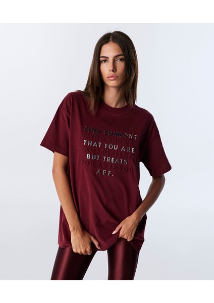 Slogan Baskılı T-Shırt TW6250070123035 indirimleri