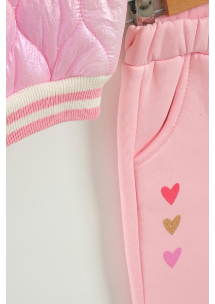 Kız Bebek Baskılı 3'lü Eşofman Takımı (Sweatshirt, Pantolon, Ceket) (9-12-18 Ay) fiyatları