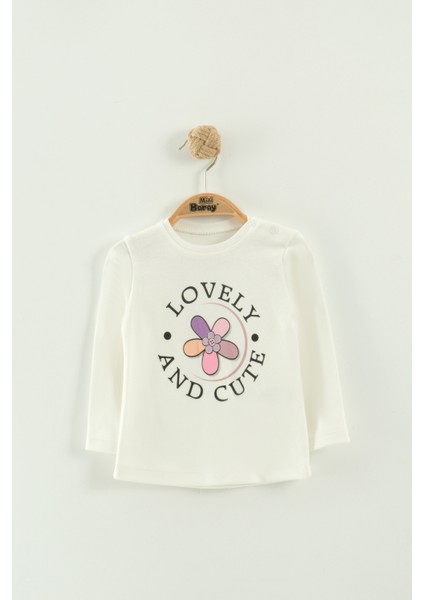 Kız Bebek Baskılı Sweatshirt, Pantolon ve Ceket 3'lü Takım (9-12-18 Ay) indirimleri