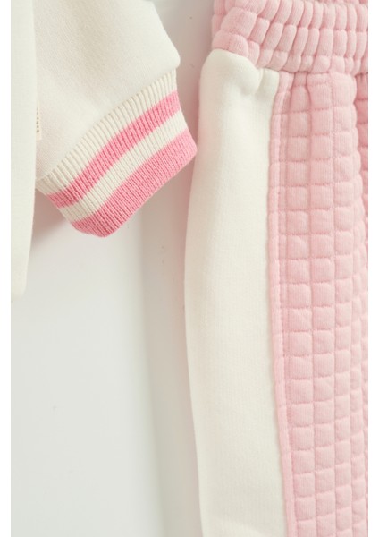 Kız Bebek Baskılı 3'lü Eşofman Takımı (Sweatshirt, Pantolon, Ceket) (9-12-18 Ay) modelleri