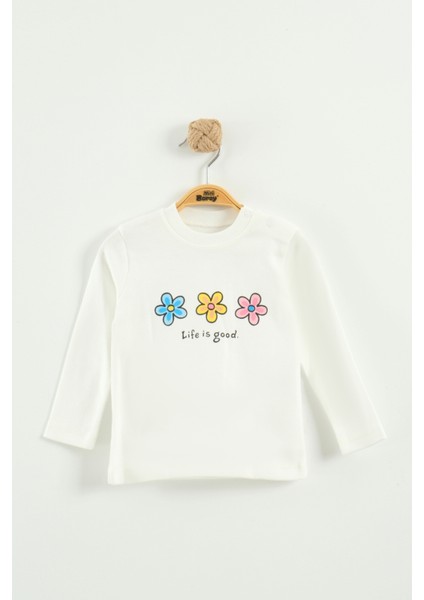 Kız Bebek Baskılı 3'lü Eşofman Takımı (Sweatshirt, Pantolon, Ceket) (9-12-18 Ay) fırsatları