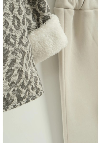 Kız Çocuk Peluş Kaban ve Pantolon Takım (1-2-3 Yaş) modelleri