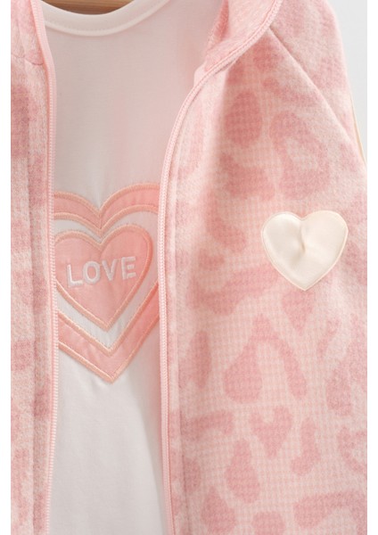 Kız Çocuk Kalp Desen Eşofman Takım 3'lü Takım (2-3-4-5 Yaş) fiyatları