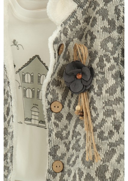 Kız Bebek Tişört, Etek ve Peluş Montlu 3’lü Takım (9-12-18 Ay) fiyatları