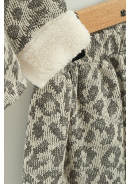 Kız Bebek Tişört, Etek ve Peluş Montlu 3’lü Takım (9-12-18 Ay) modelleri