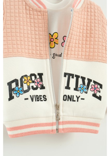 Kız Bebek Baskılı 3'lü Eşofman Takımı (Sweatshirt, Pantolon, Ceket) (9-12-18 Ay) fiyatları