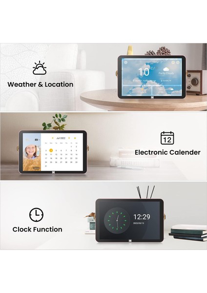 10” Wifi Akıllı Dijital Fotoğraf Çerçevesi – IPS Hd Dokunmatik Ekran, 32 Gb, 4000 Mah Batarya, Metal Çerçeve fiyatları