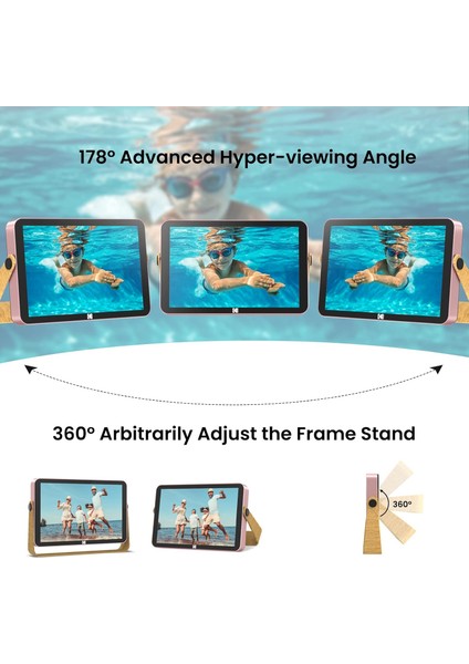10” Wifi Akıllı Dijital Fotoğraf Çerçevesi – IPS Hd Dokunmatik Ekran, 32 Gb, 4000 Mah Batarya, Metal Çerçeve fırsatları