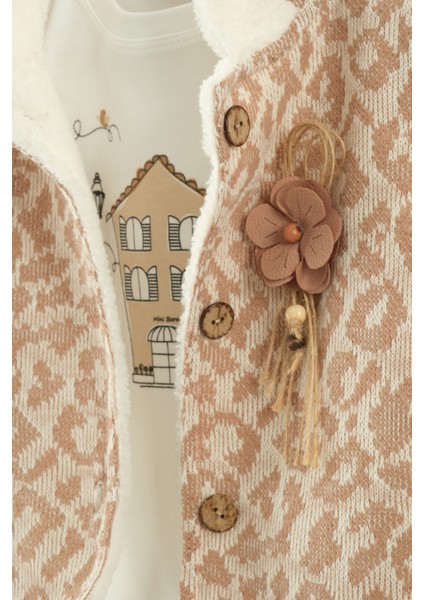 Kız Bebek Tişört, Etek ve Peluş Montlu 3’lü Takım (9-12-18 Ay) fiyatları