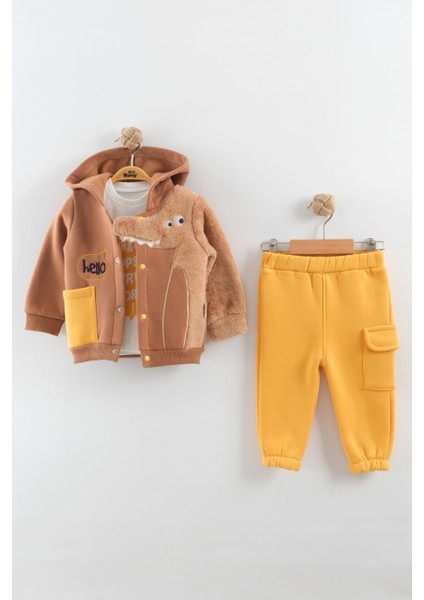 Erkek Bebek Dinazor Model Eşofman Takım (9-12-18 Ay)