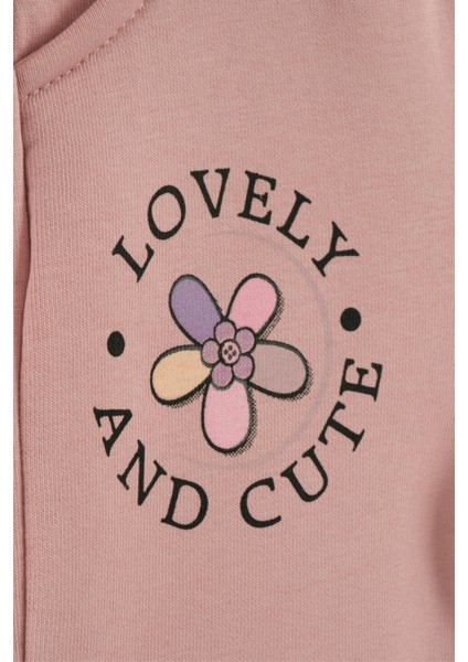 Kız Bebek Baskılı Sweatshirt, Pantolon ve Ceket 3'lü Takım (9-12-18 Ay) modelleri