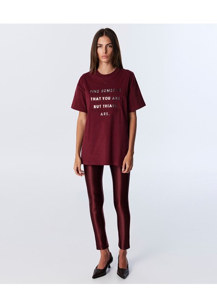 Slogan Baskılı T-Shırt TW6250070123035 modelleri