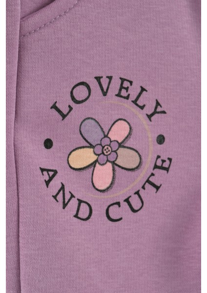 Kız Bebek Baskılı Sweatshirt, Pantolon ve Ceket 3'lü Takım (9-12-18 Ay) modelleri