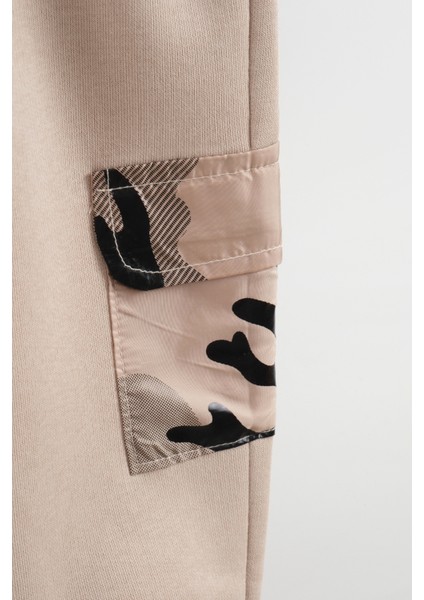 Erkek Bebek Kamuflaj Desen Peluş Eşofman 3'lü Takım (9-12-18 Ay) fırsatları