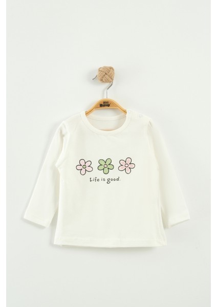 Kız Bebek Çiçek Desen Yelekli 3'lü Eşofman Takım (9-12-18 Ay) fırsatları