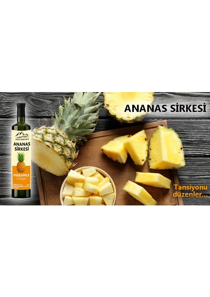 Ananas Sirkesi 500 ml Doğal ve Katkısız - Yağ Yakımını Destekler - Fermente Meyve Sirkesi fırsatları