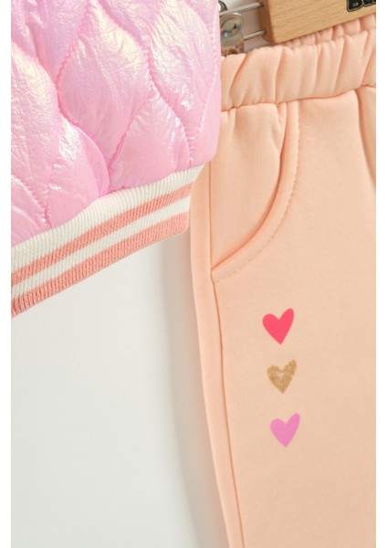 Kız Bebek Baskılı 3'lü Eşofman Takımı (Sweatshirt, Pantolon, Ceket) (9-12-18 Ay) fiyatları