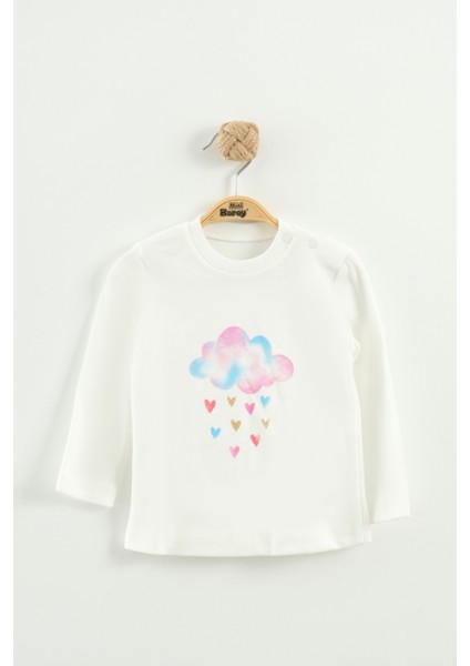 Kız Bebek Baskılı 3'lü Eşofman Takımı (Sweatshirt, Pantolon, Ceket) (9-12-18 Ay) fırsatları