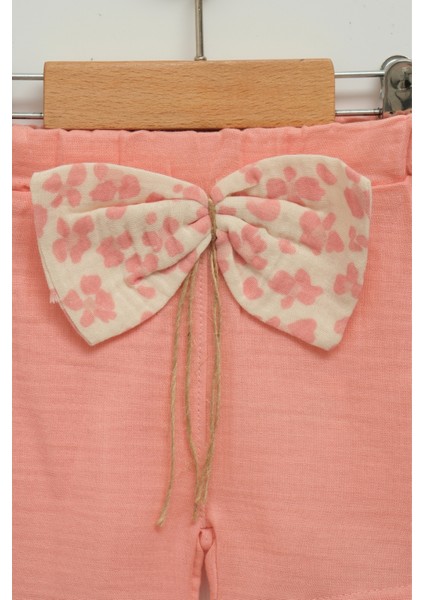 Kız Çocuk Çiçekli Bluz ve Fiyonklu Şort Takım (2-3-4-5 Yaş) fırsatları