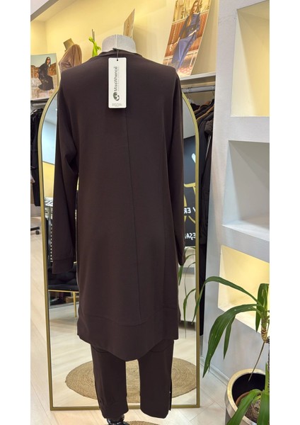 Fermuar Detaylı Tunik 38020 Kahve modelleri