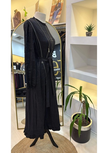 Tafta Crush Elbise 38804 Siyah modelleri