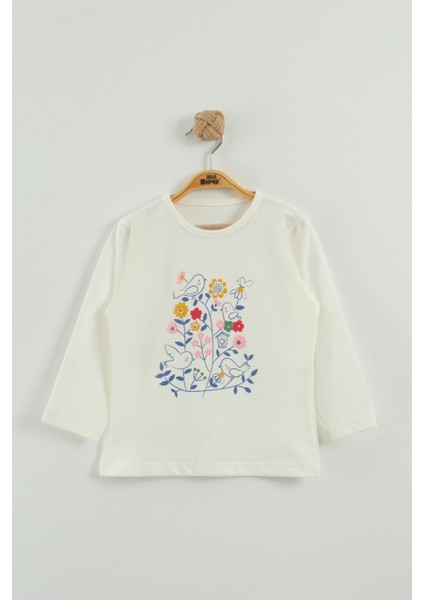 Kız Çocuk Çiçek Nakışlı Ceket ve Pantolon 3'lü Takım (2-3-4-5 Yaş) fırsatları