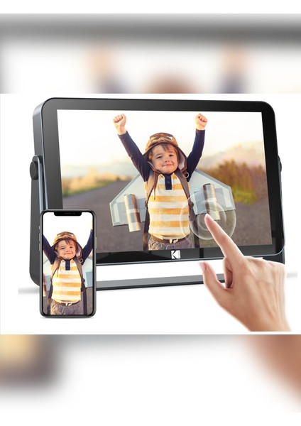 10” Wifi 6 Akıllı Dijital Fotoğraf Çerçevesi – Full Hd, Dokunmatik, 32 GB Hafıza, 3800 Mah Batarya, 5g Destekli