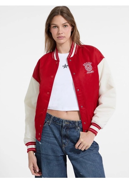 Kadın Kırmızı Bomber Ceket W5YL15WHAA2-G585