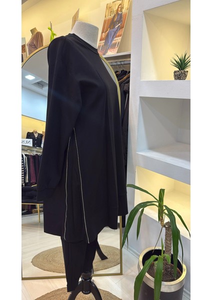 Fermuar Detaylı Tunik 38020 Siyah