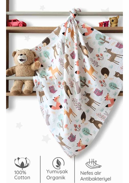 Bebek Müslin Örtü&battaniye 3 Adet %100 Pamuklu Çok Amaçlı Örtü 80X75CM-OEKO Tex Sertifikalı modelleri