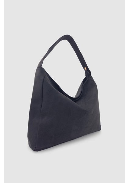 Anros Süet Kumaş Yumuşak Dokulu Büyük Boy El, Kol ve Omuz Çantası Siyah modelleri