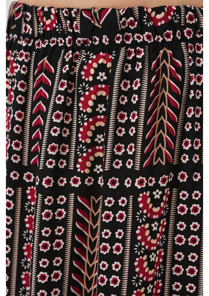 Kadın BDART Desenli Maxi Etek Black