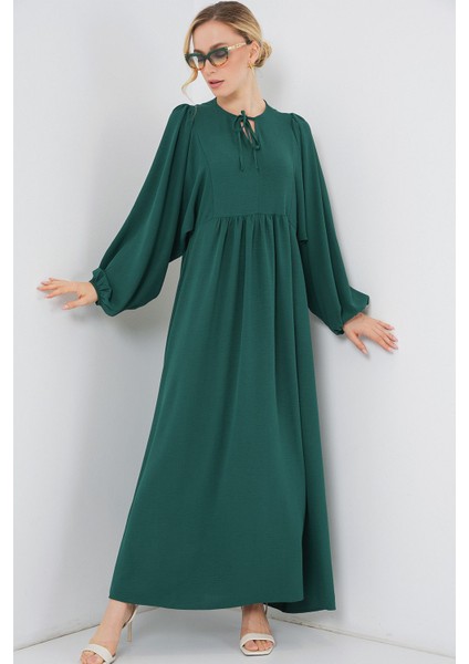 Kadın BDART Düğmeli Tekstil Desenli Max Dress Green
