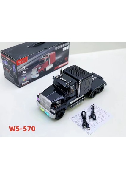 WS-570 Büyük Boy Kamyon - Bluetooth Hoparlör - USB - Fm Radyo Çok Fonksiyonlu Müzik Çalar