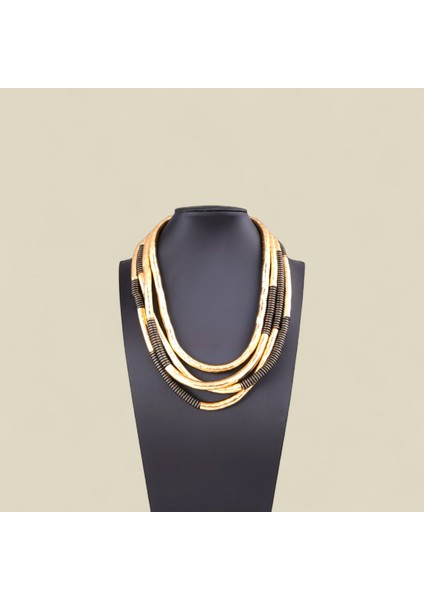 Bohem Şık El Yapımı Uzun Kolye | Etnik Tasarım Gold Detaylı indirimleri