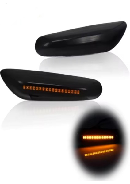 Bmw E90 E87 E60 Kayar LED Çamurluk Sinyalleri Duman Siyah