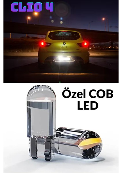 Renault Clio 4 Plaka Aydınlatma Ampul Cob LED