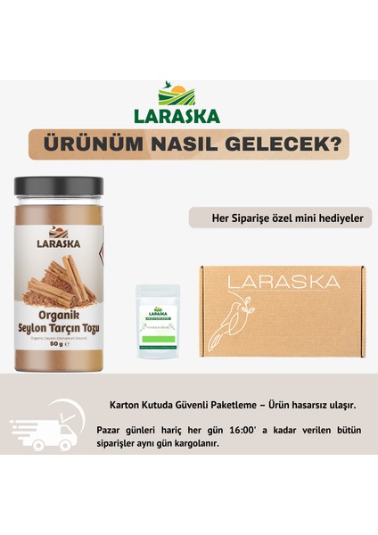 Organik Glutensiz Vegan Seylan - Seylon Tarçın Toz 50g - Organic Ceylon Cinnamon Powder 50g- Organically Certified fırsatları