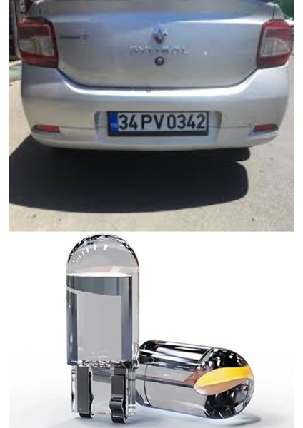 Renault Symbol Plaka Aydınlatma Seti Beyaz Özel Cob LED