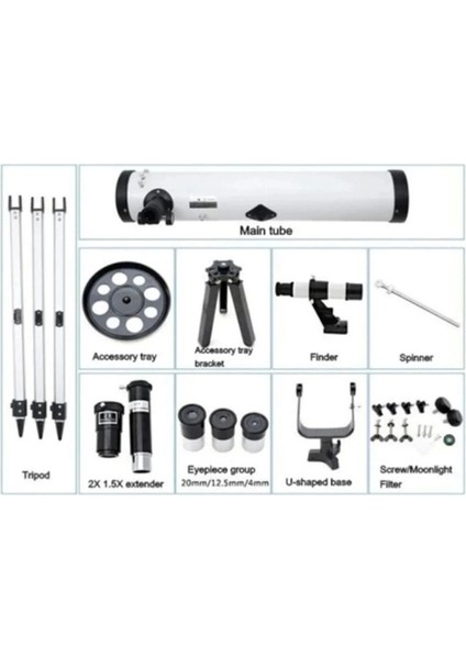 76X700 Profesyonel Aynalı Uzay Teleskopubeyaz modelleri